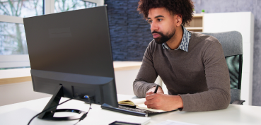 Image of person working at computer
